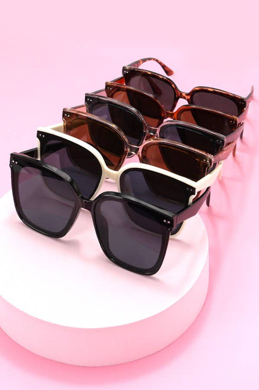 ACETATE SQUARE CATEYE SUNGLASSES