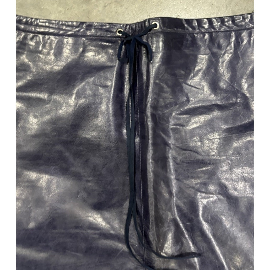 Banana Republic Navy Leather Pencil Skirt Size 4