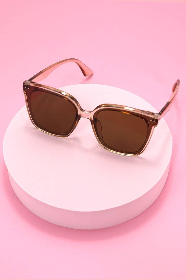 ACETATE SQUARE CATEYE SUNGLASSES