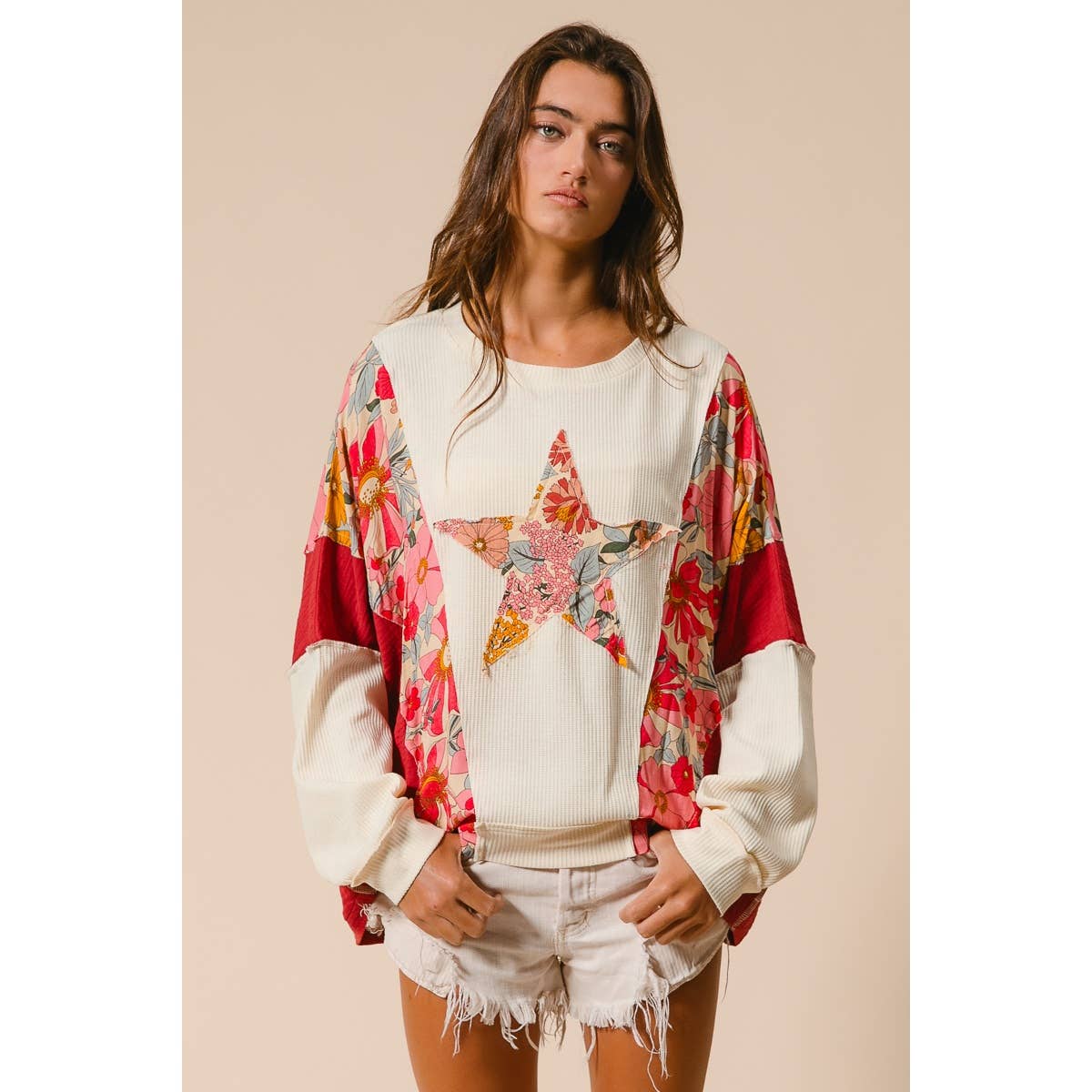 BiBi KNIT AND PRINT MIXED AND MATCH TOP