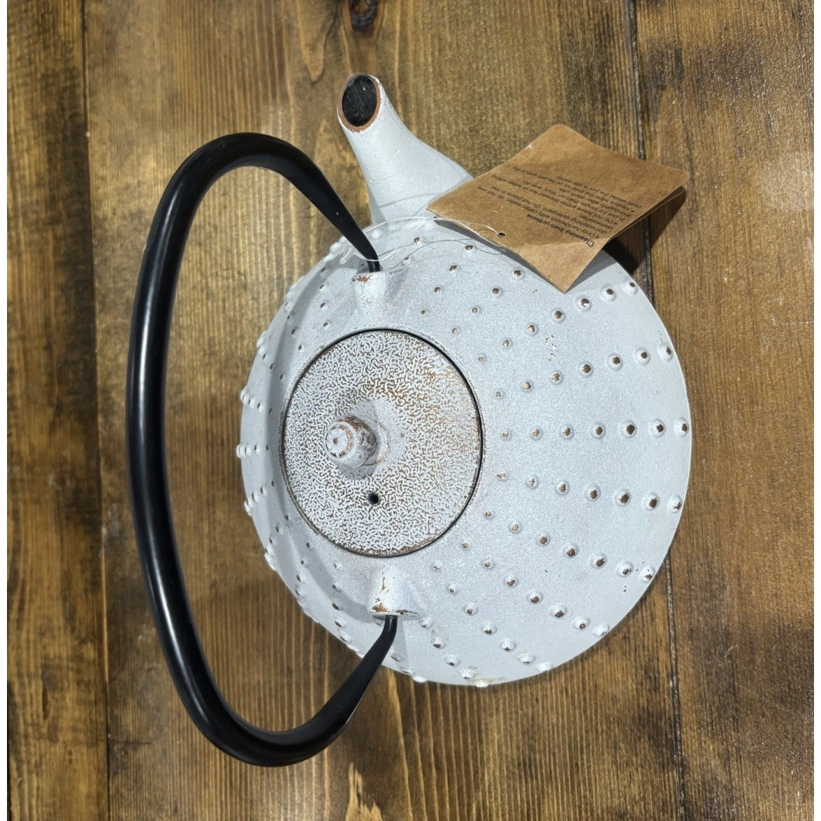New 40oz Cast Iron Kettle Tea Pot White Tokusa Design w/ Stainless Steel Infuser
