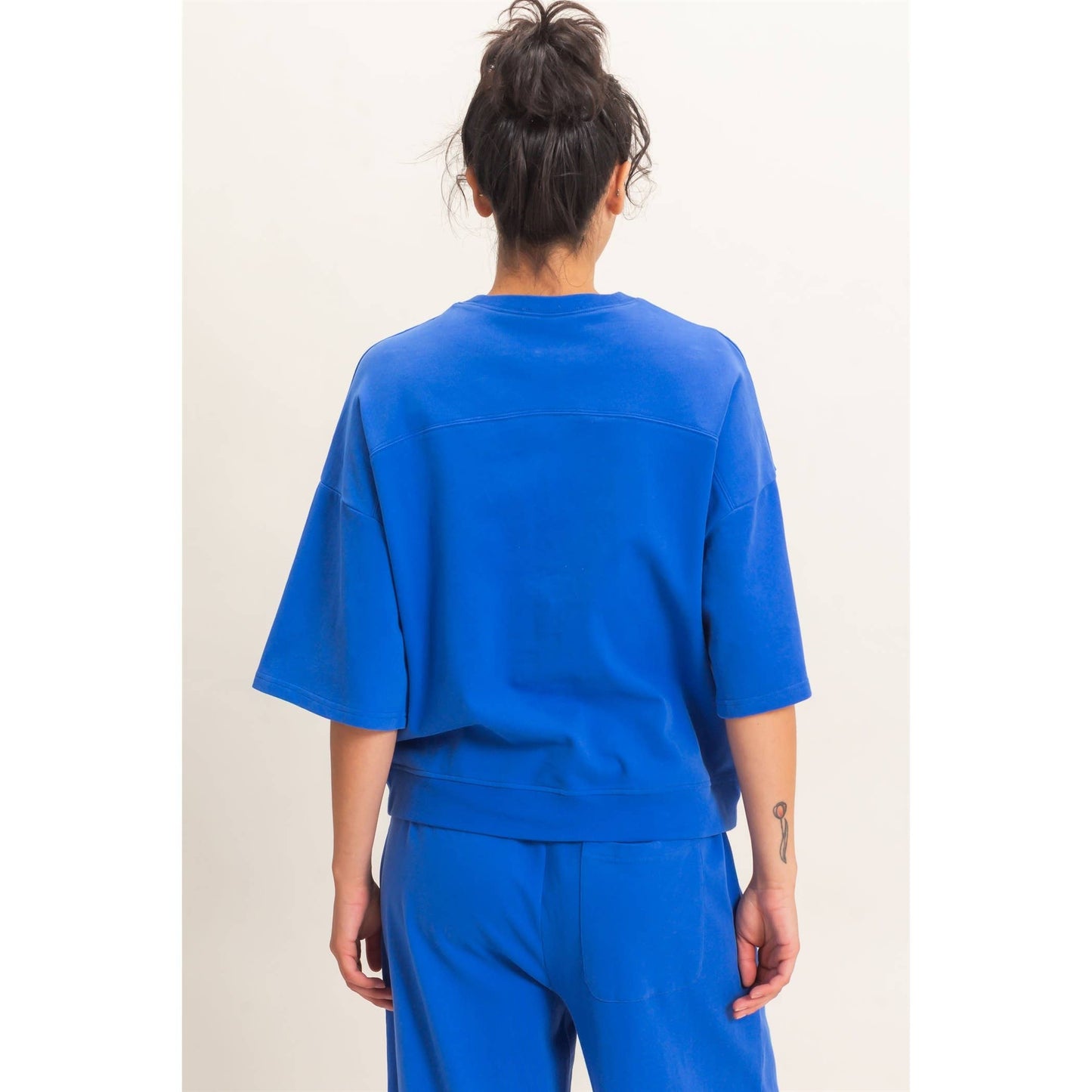 Double Zero Washed Crew Neck Short Sleeve Top