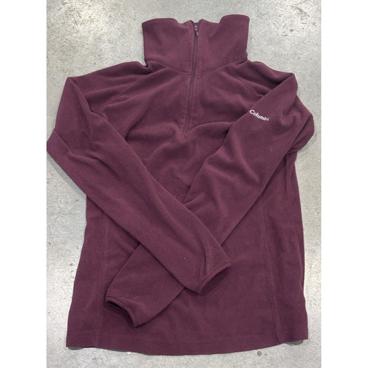 Columbia Woman’s Glacial Fleece IV In Moonvista Maroon 1/2 Zip Size Small