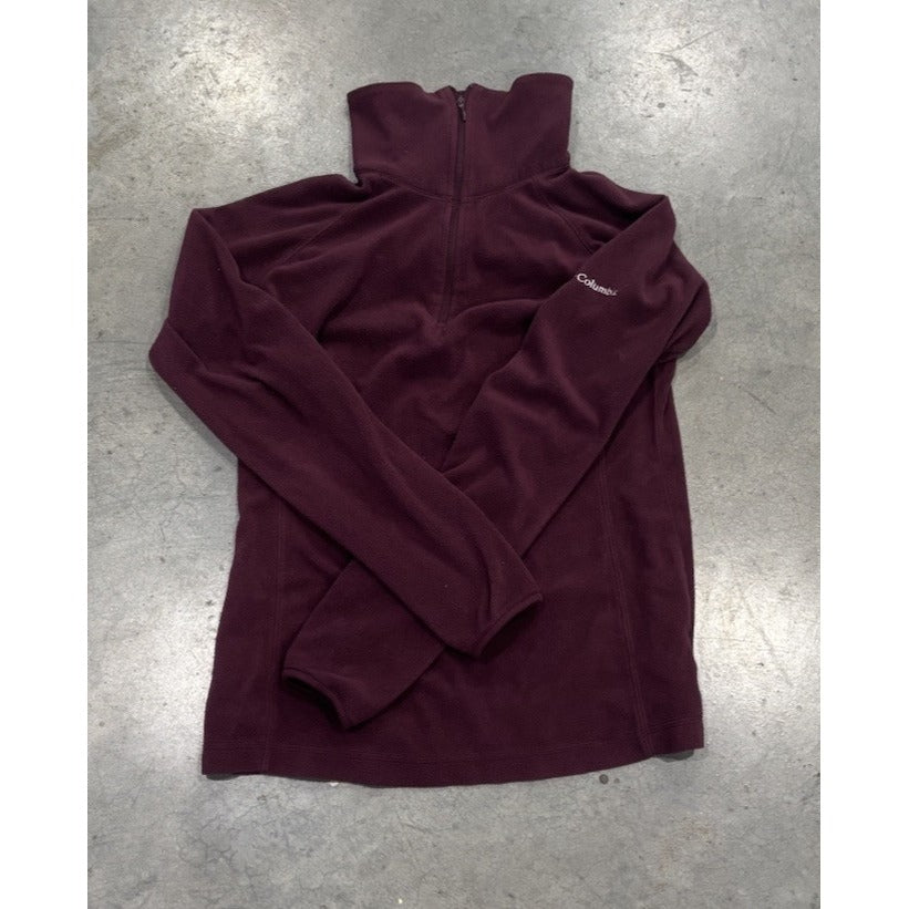 Columbia Woman’s Glacial Fleece IV In Moonvista Maroon 1/2 Zip Size Small
