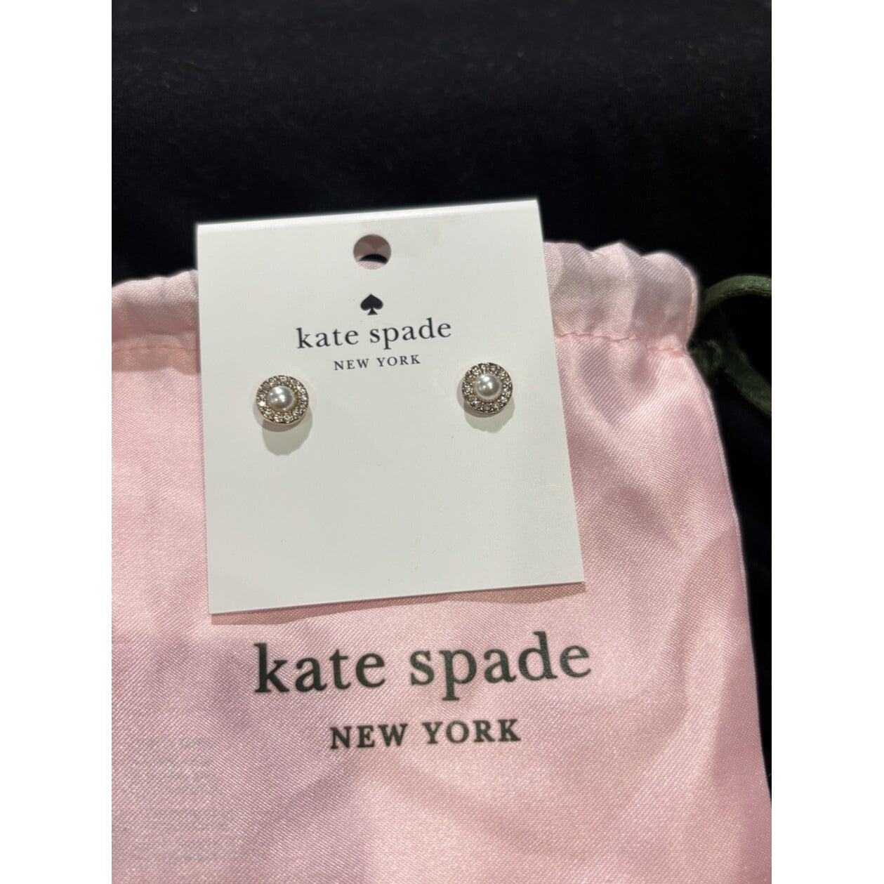 Kate Spade Round Small Rose Gold Tone You Are A Gem Earrings KE996