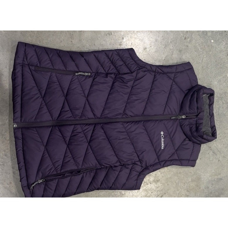 Columbia Puffer Vest Womens Large Purple Omni Heat