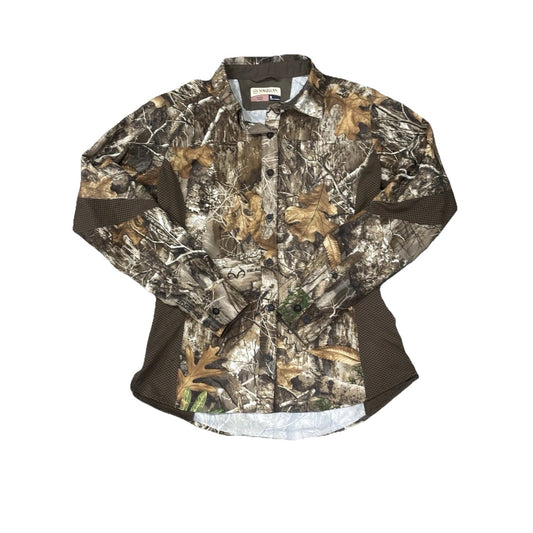Magellan Women's Eagle Pass Deluxe Shirt Real Tree Edge Small MoistureWicking