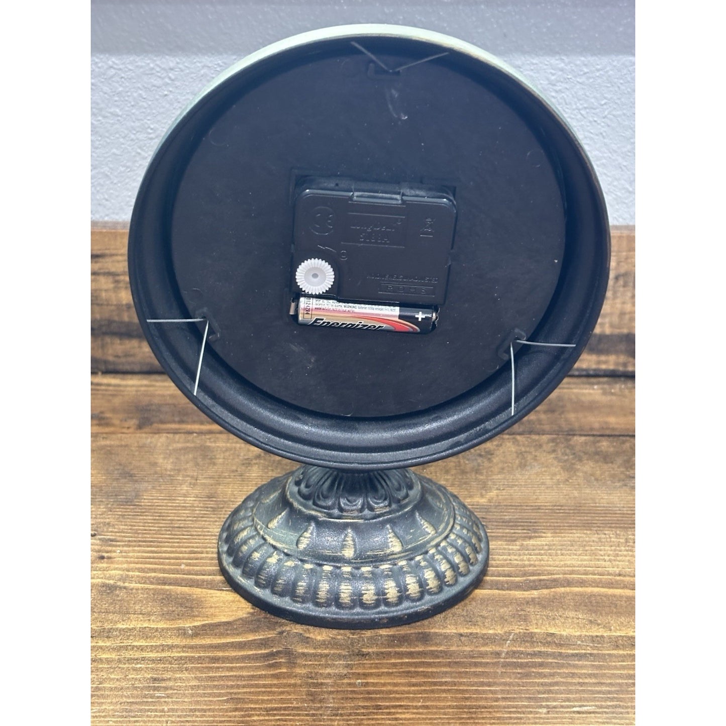 Small Metal Faux Antique Mantel Clock