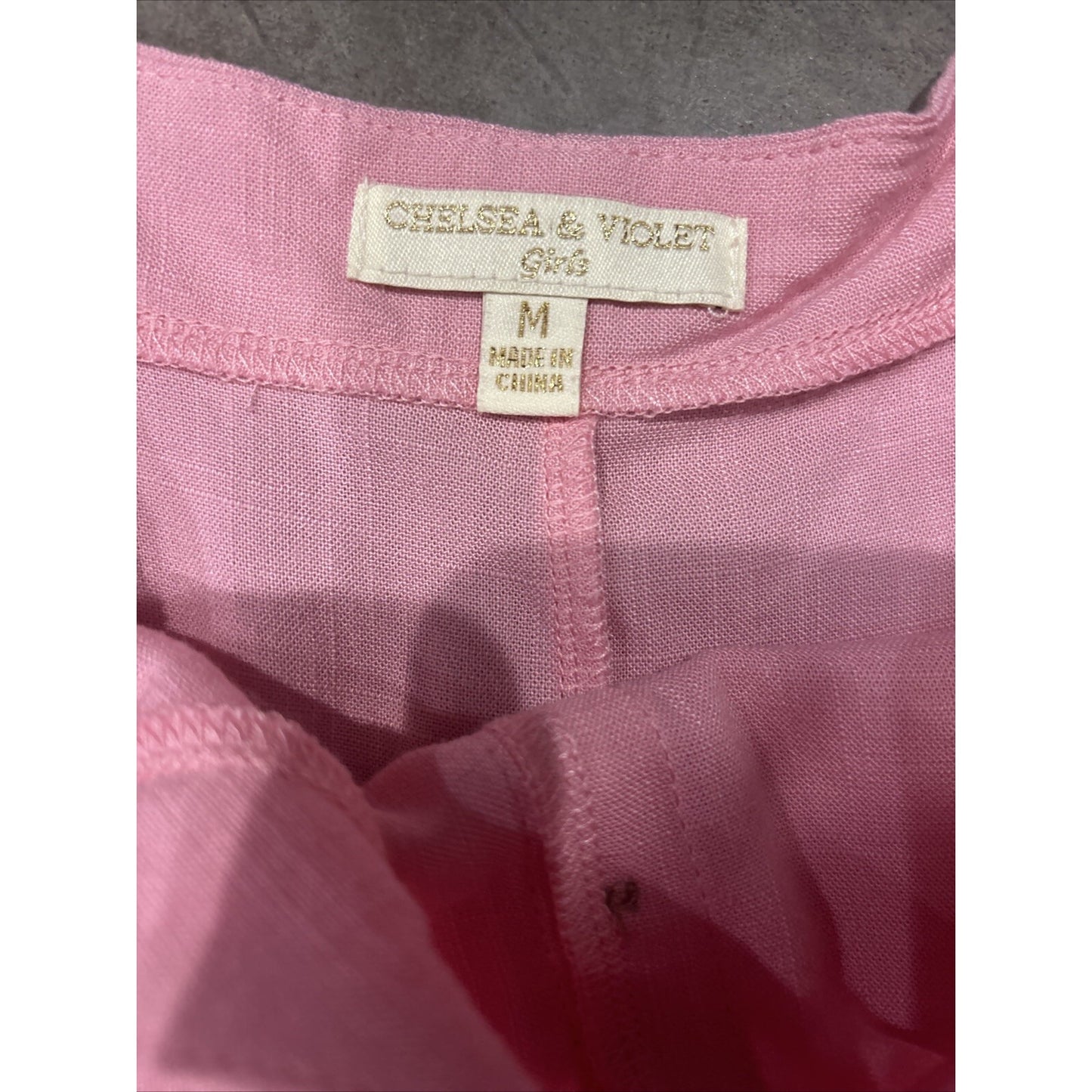 Chelsea & Violet Girls Pink Jumper Size Medium Side Zipper