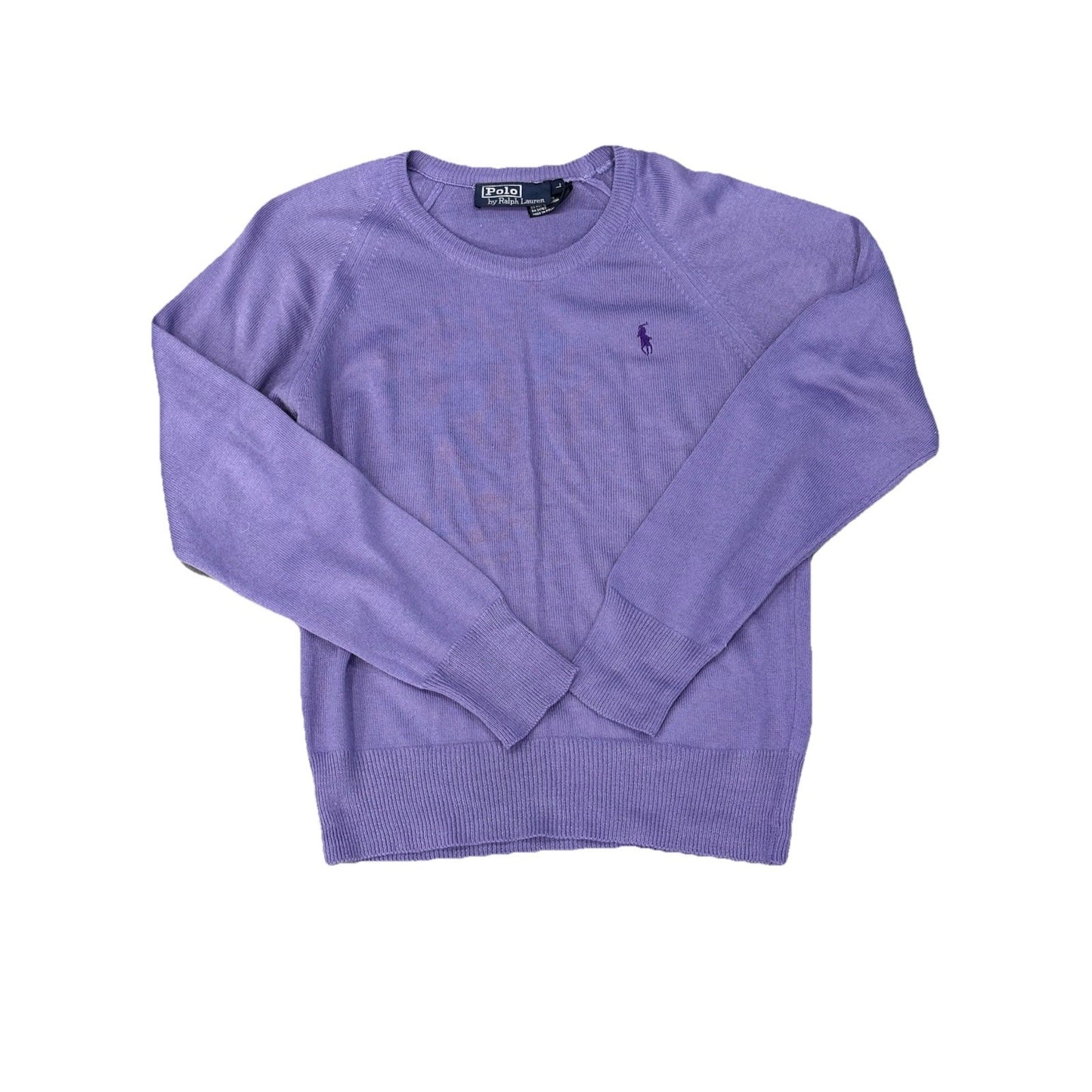 Ralph Lauren Polo Boys Large 10-12 Purple Crew Neck Purple Sweater