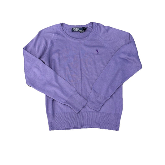 Ralph Lauren Polo Boys Large 10-12 Purple Crew Neck Purple Sweater