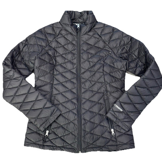 Free Country Puffer Jacket Womens Size Small Black Full Zip