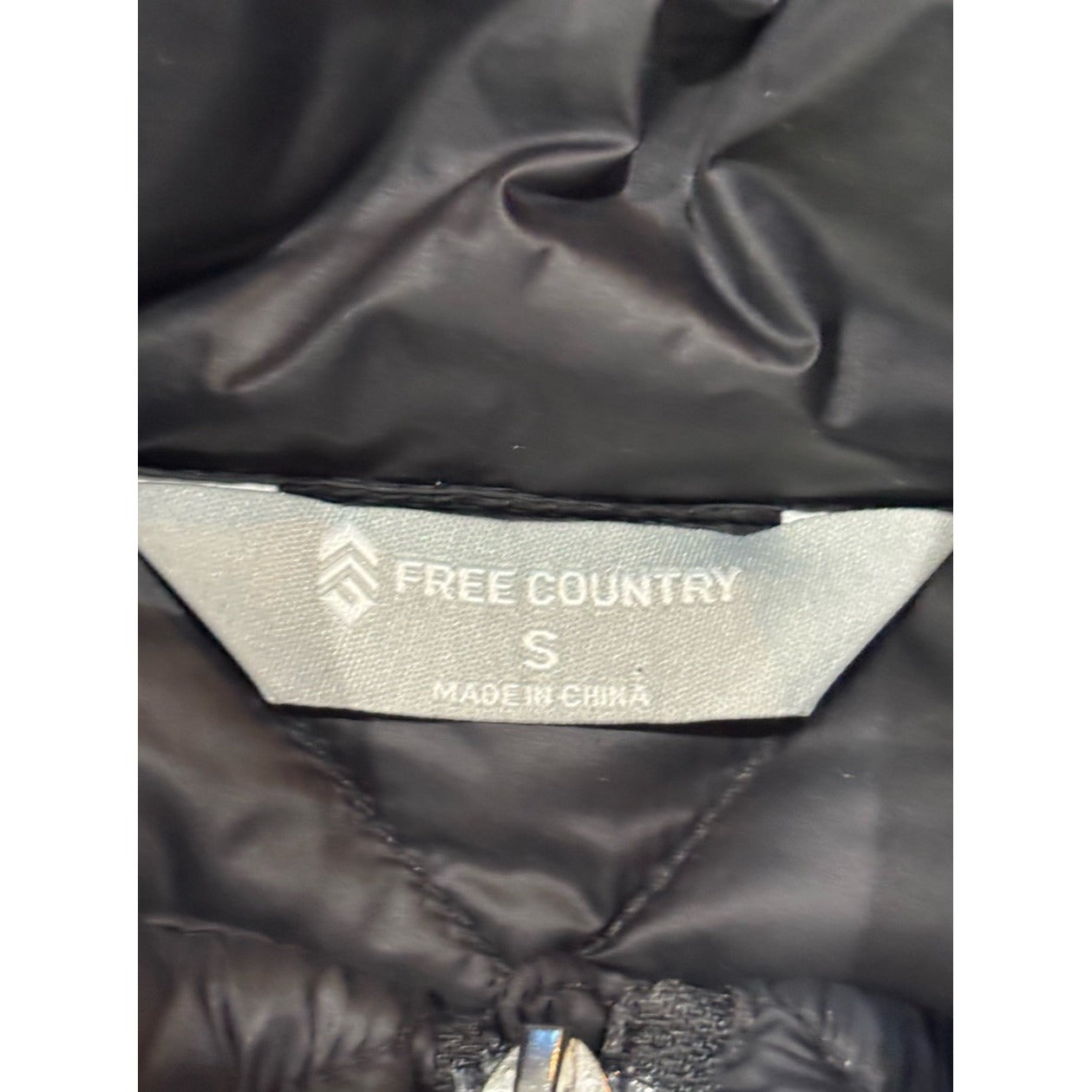 Free Country Puffer Jacket Womens Size Small Black Full Zip