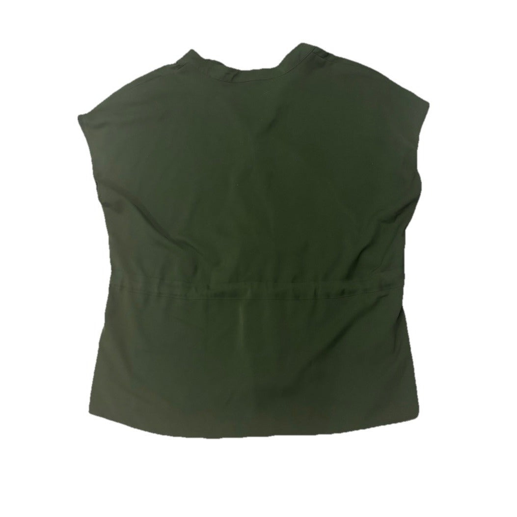 Cicibird Olive Tie Front Short Sleeve Blouse Size 2XL