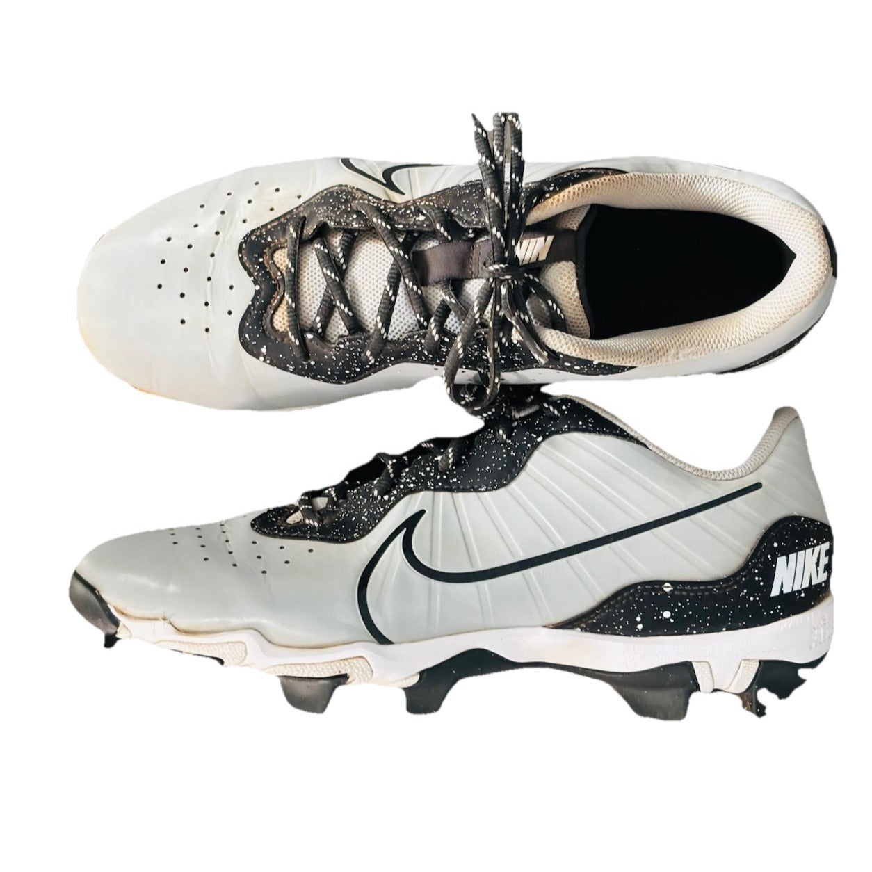 Nike Alpha Huarache 4 KYSTN Gray And Black Baseball Cleats Men's Sz 10.5