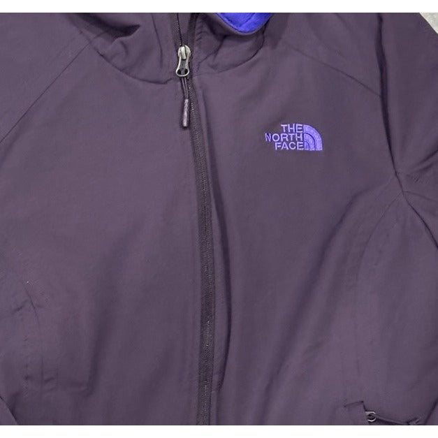 The North Face Windwall Full Zip Jacket Womens Size Medium Purple Fleece Lined