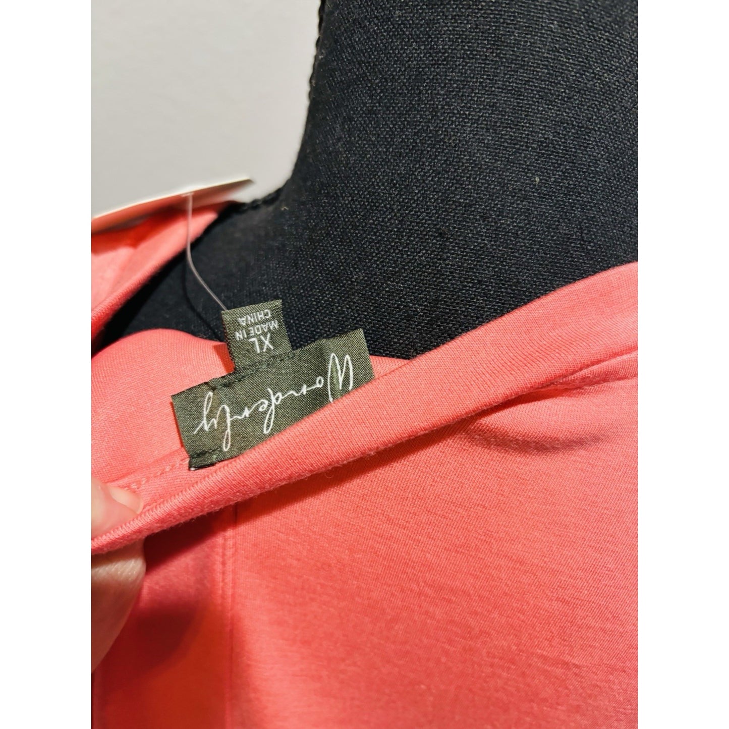 Wonderly Short Sleeve Long Coral Tshirt Dress NWT Size XL