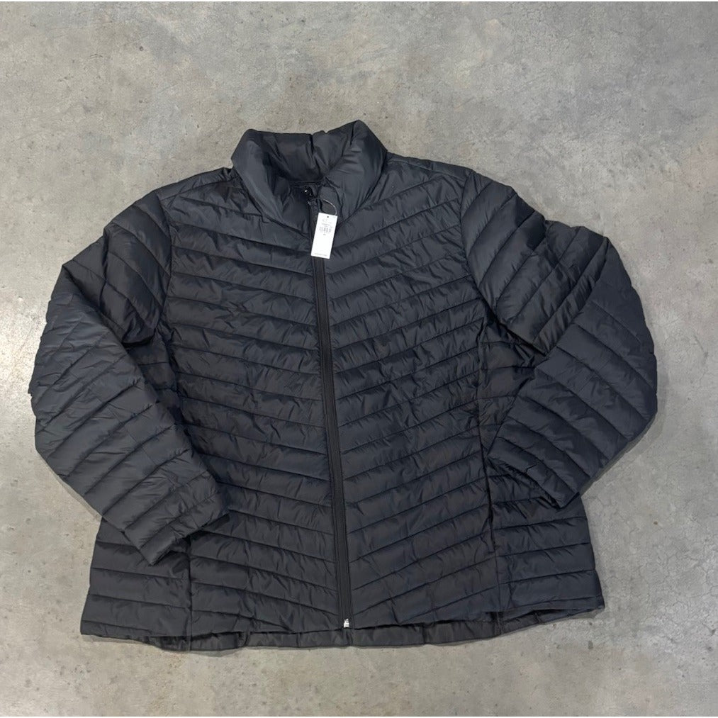 Old Navy Black Active Water Resistant Puffer Jacket Size 3XL NWT