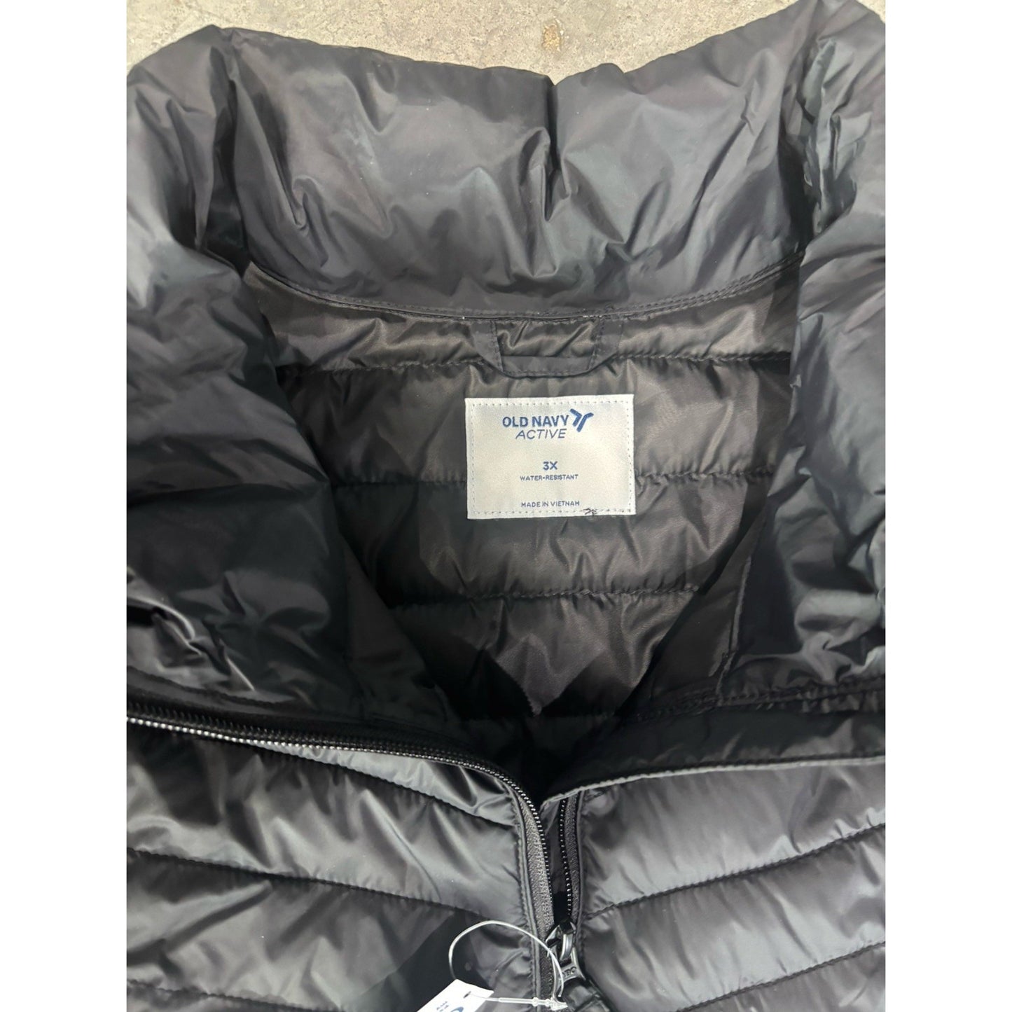 Old Navy Black Active Water Resistant Puffer Jacket Size 3XL NWT