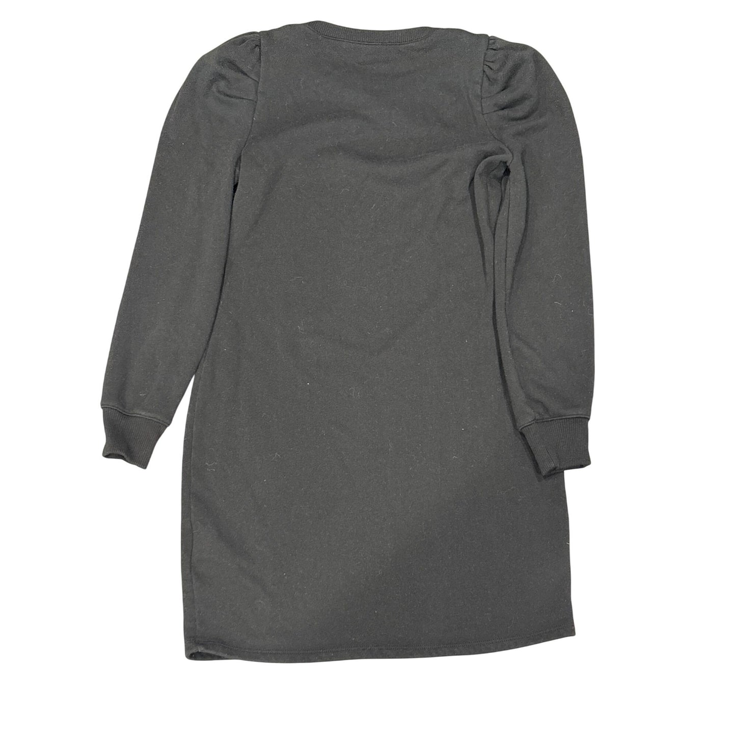 Express Black Long Sleeve Puff Shoulder Sweatshirt Dress S