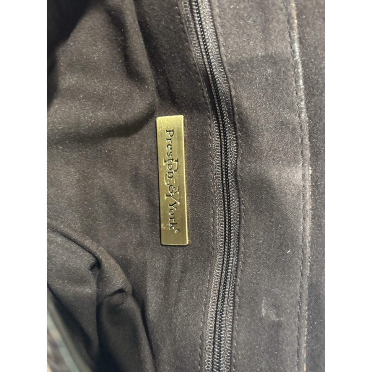 Preston & York Brown Leather Clutch Shoulder Evening Bag Purse (TD)