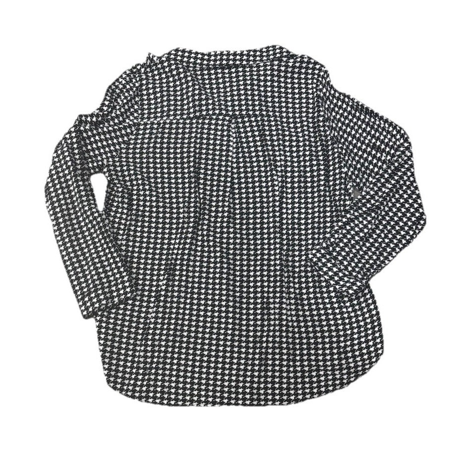 Big Dart Black And White Houndstooth Button Up Shirt Size XL Woman’s