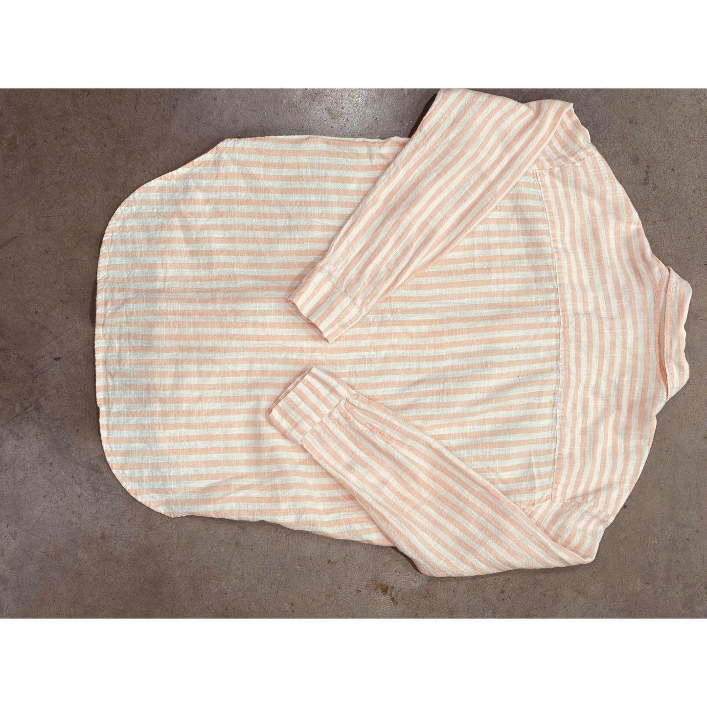 GB Womens Striped Button-Up Shirt & Shorts Set size small