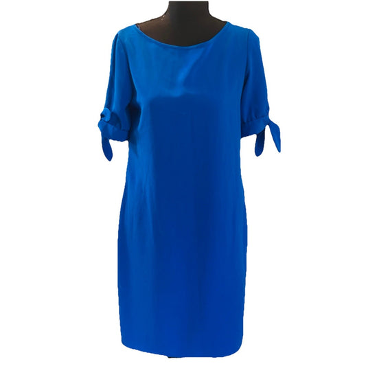 DONNA RICCO Dress Royal Blue Shot Sleeve Shift Size 4