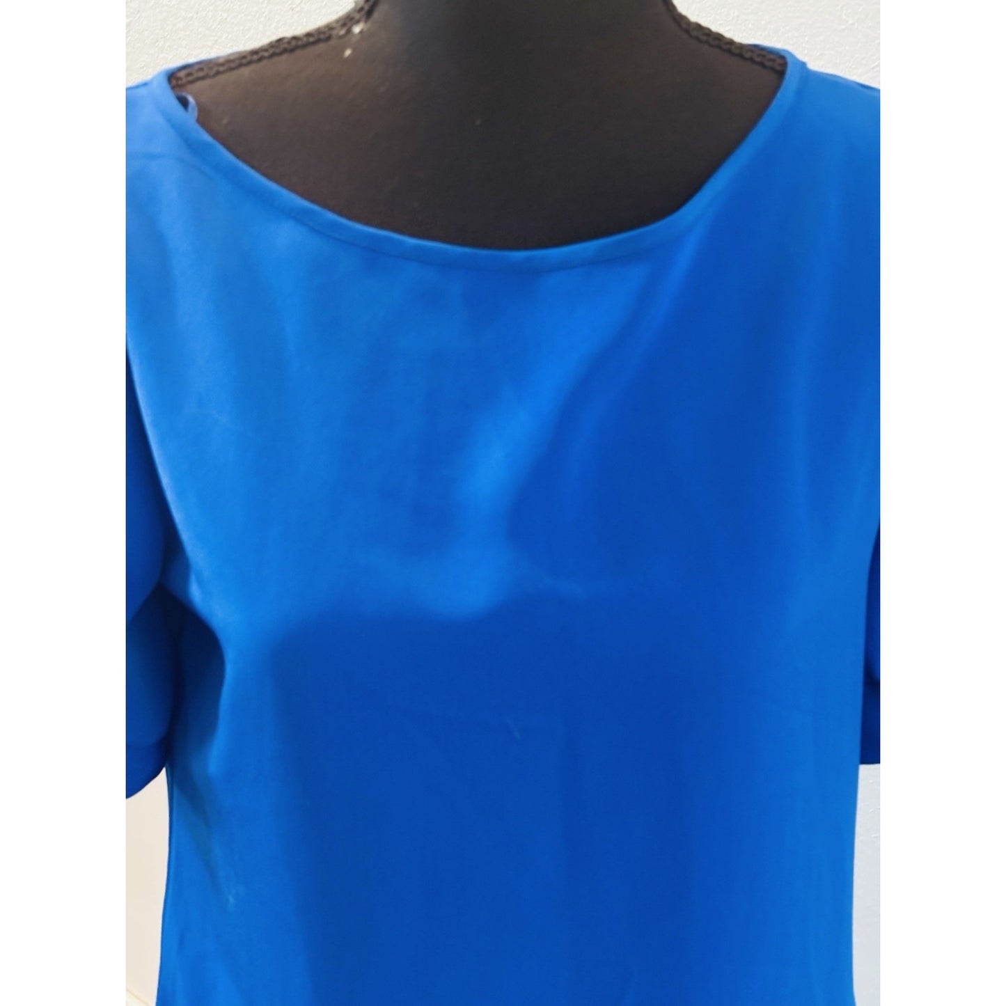 DONNA RICCO Dress Royal Blue Shot Sleeve Shift Size 4