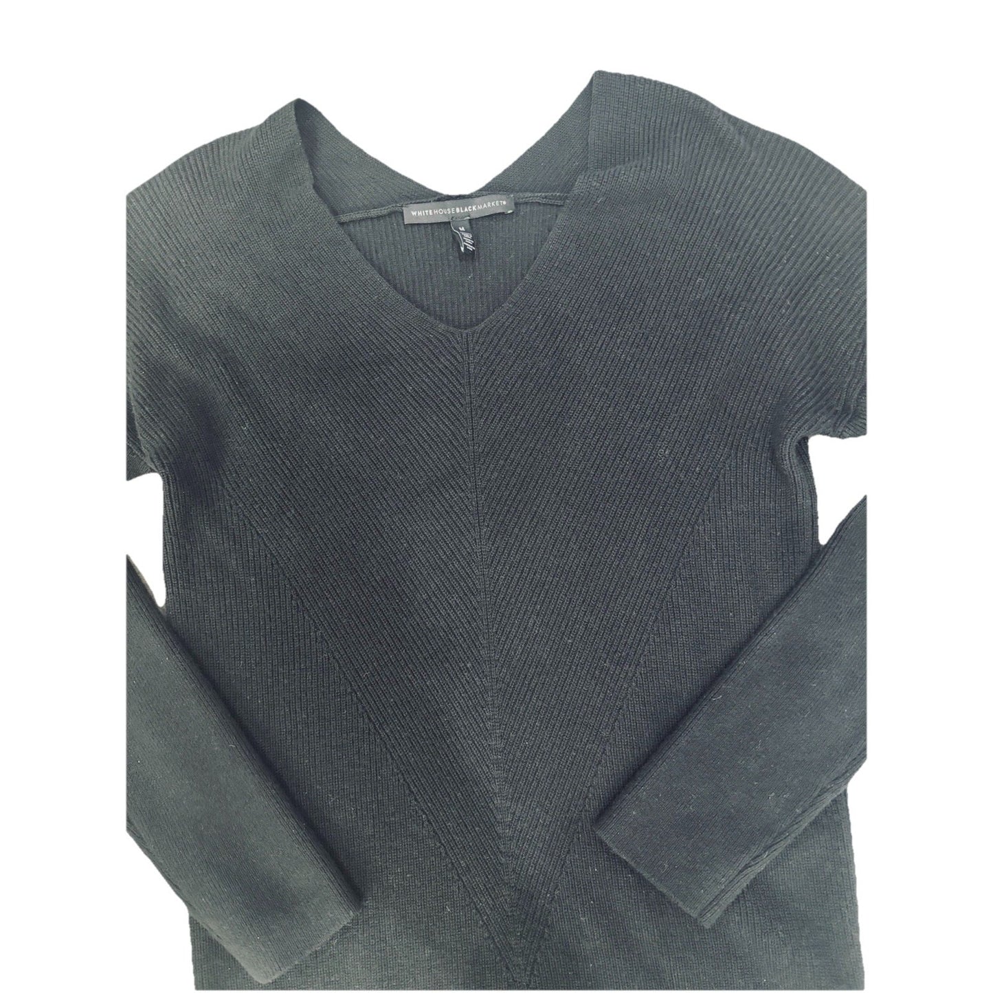 White House Black Market Long Black Sweater Size Medium