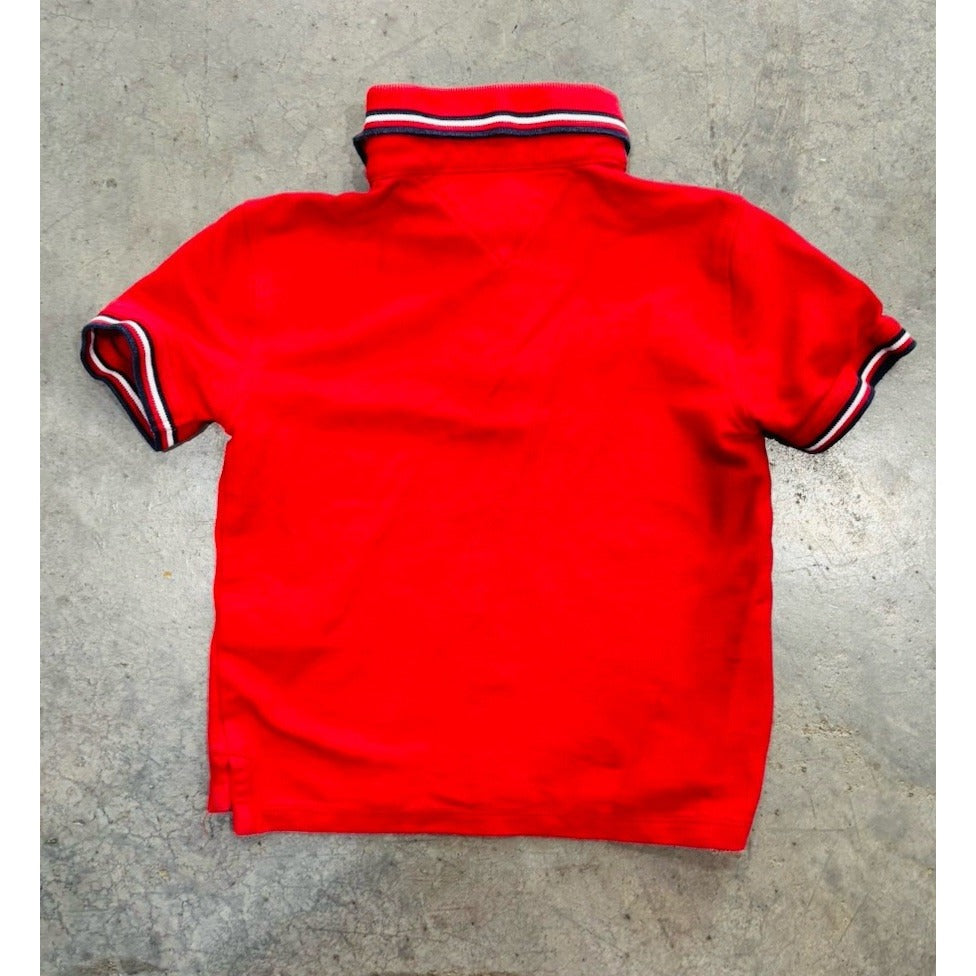 Tommy Hilfiger Boys Red Polo Shirt Size 4