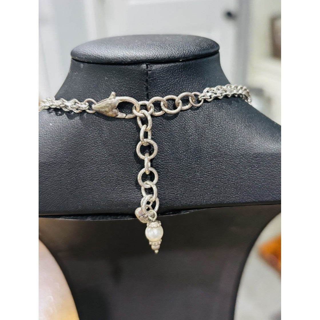 Brighton BAUBLE BATH Gray Pearl Dangle Necklace