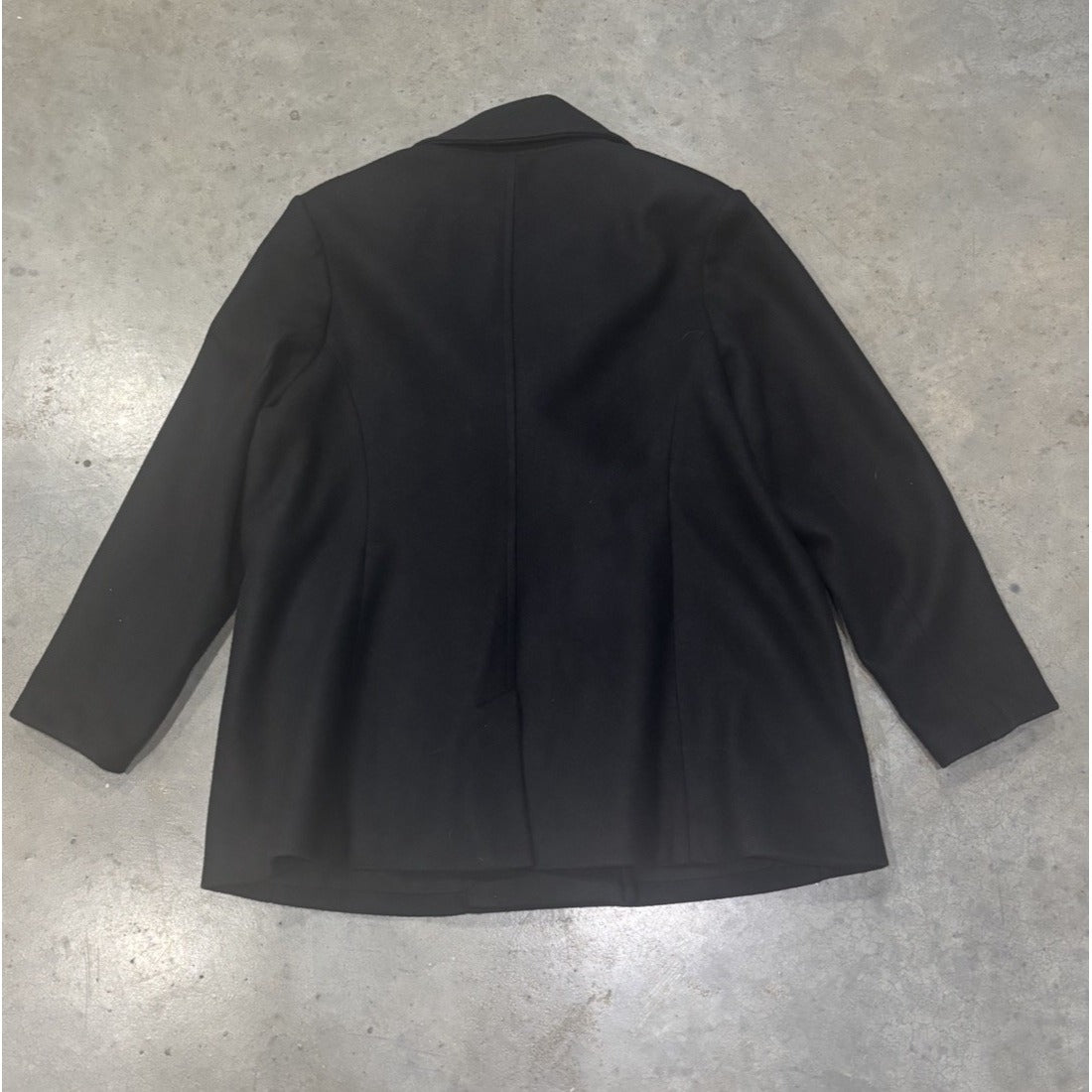 Old Navy Women’s Pea Coat Size M Long Sleeve Double Breasted Wool Black L10