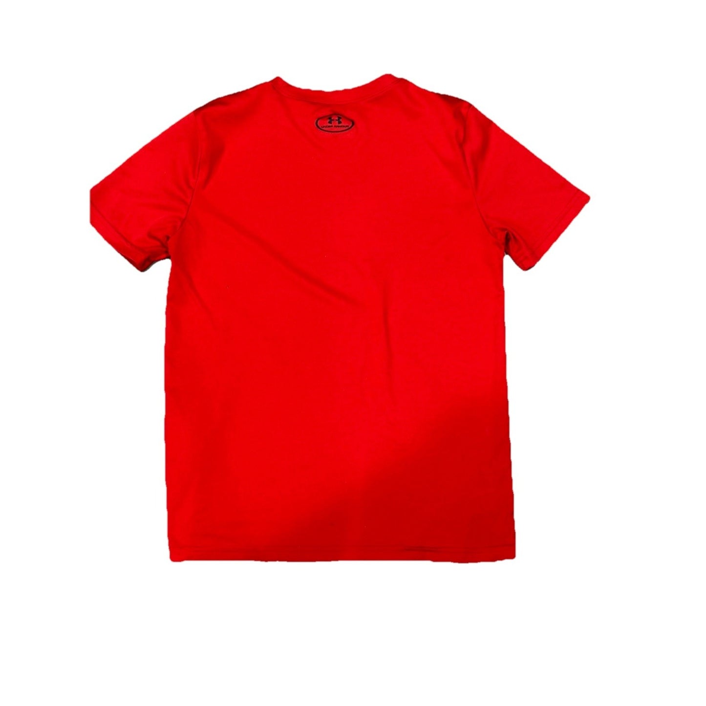 Under Armour Boys tshirt says Baseball Ylg Loose Heatgear Red 100% polyester