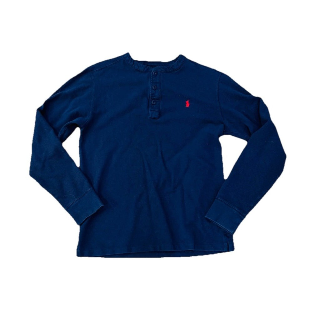 Polo RALPH LAUREN Navy Blue Henley Boys Size XL 18-20  "EUC"