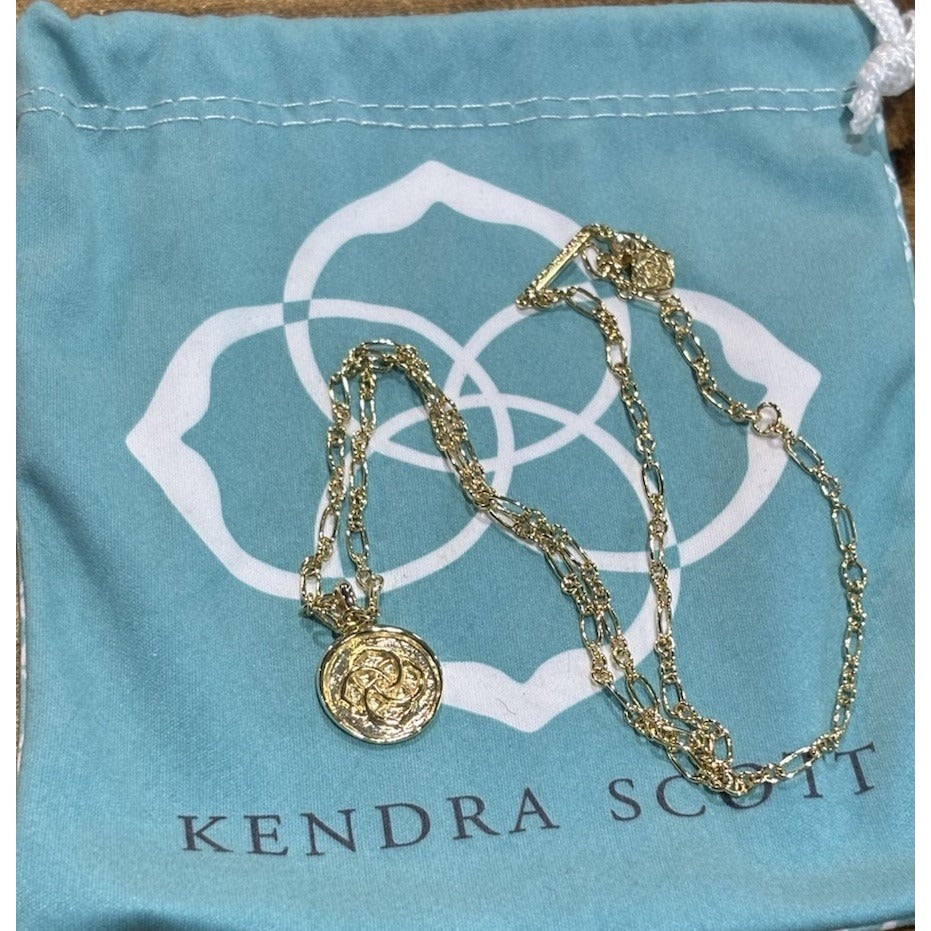 Kendra Scott Gold Medallion Pendent Necklace