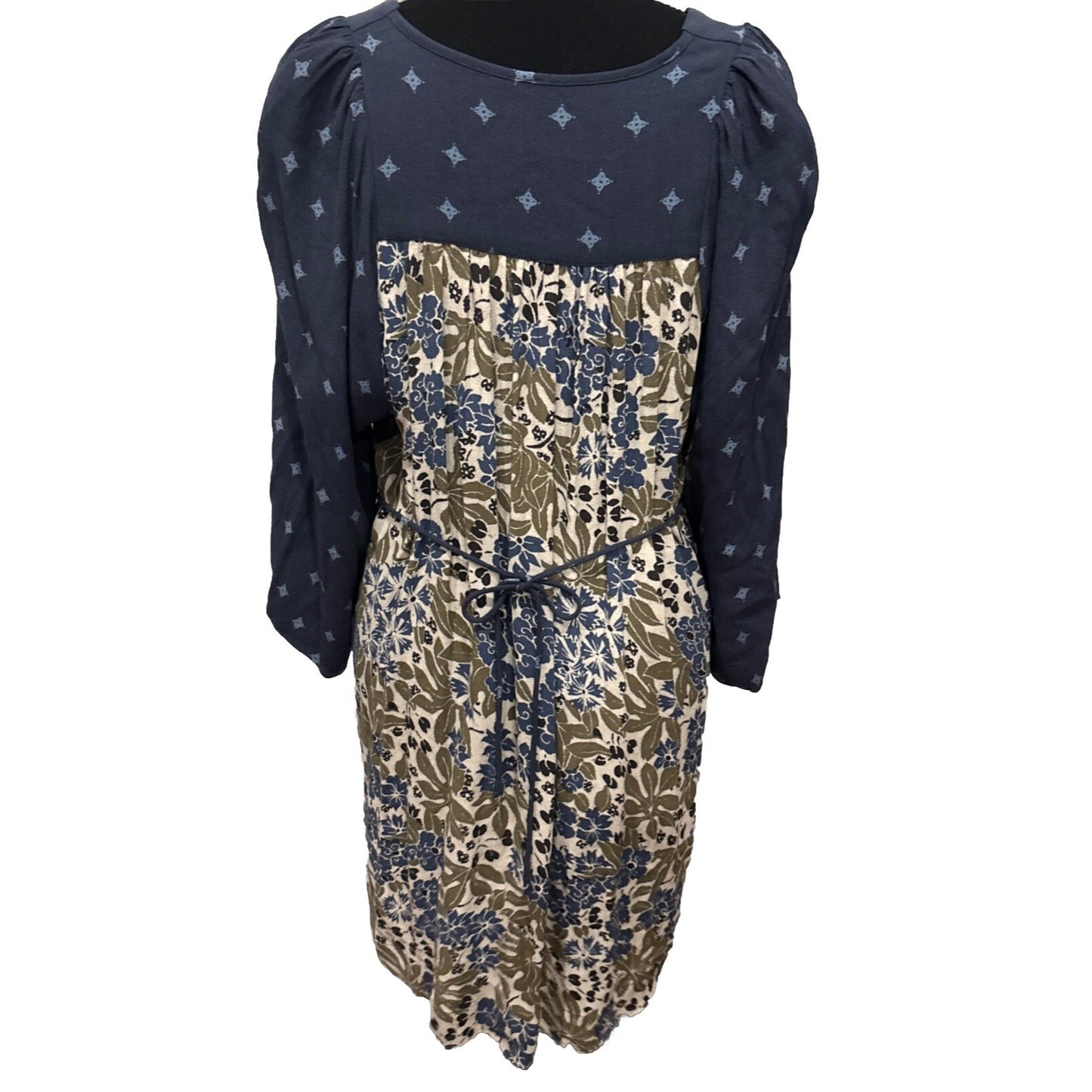 New Free People Women's V-neck Tululla Printed Boho Chic Mini Dress Size Small