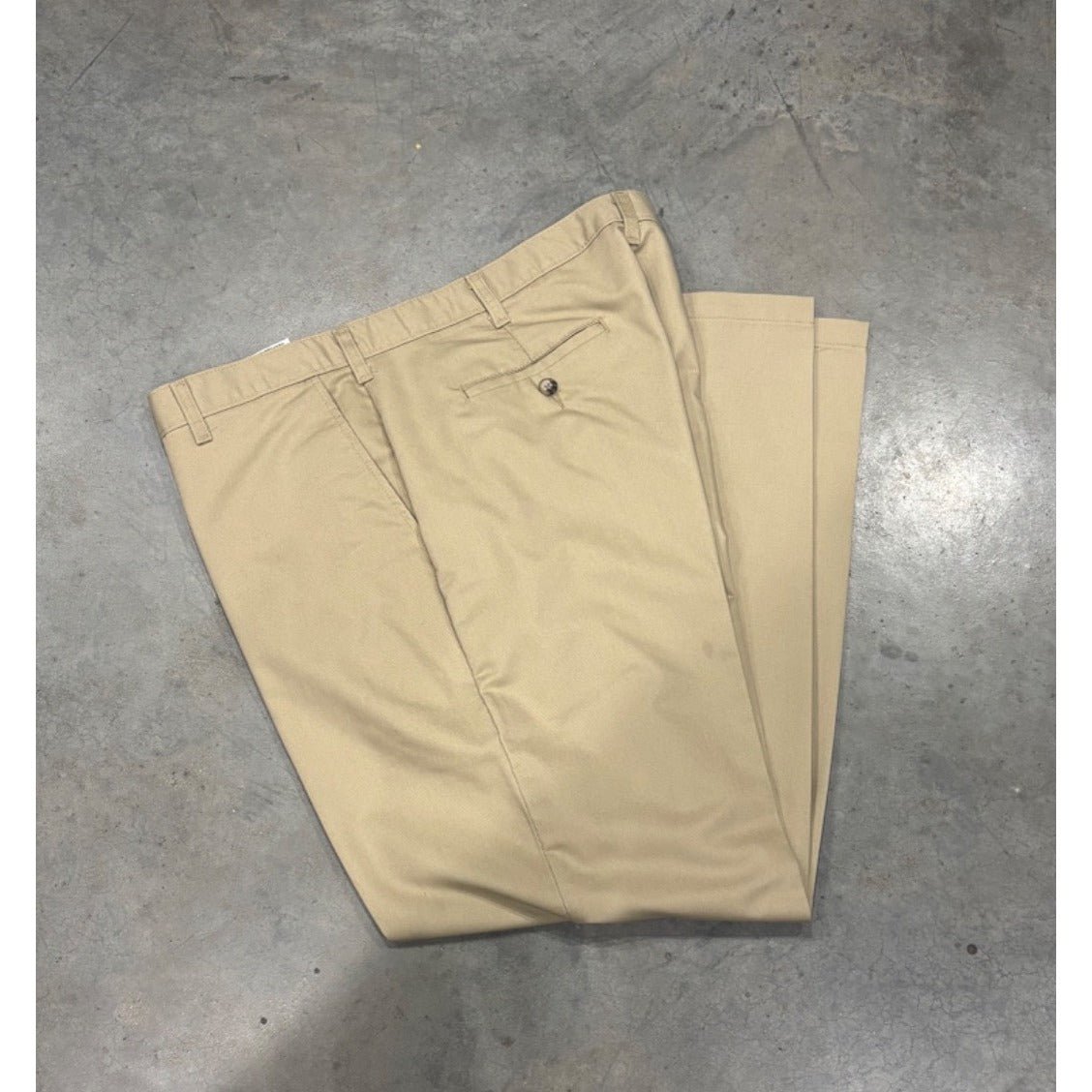 Lee Total Freedom Relaxed Fit Mens Khaki Pants 42 X 32 Cotton Blend