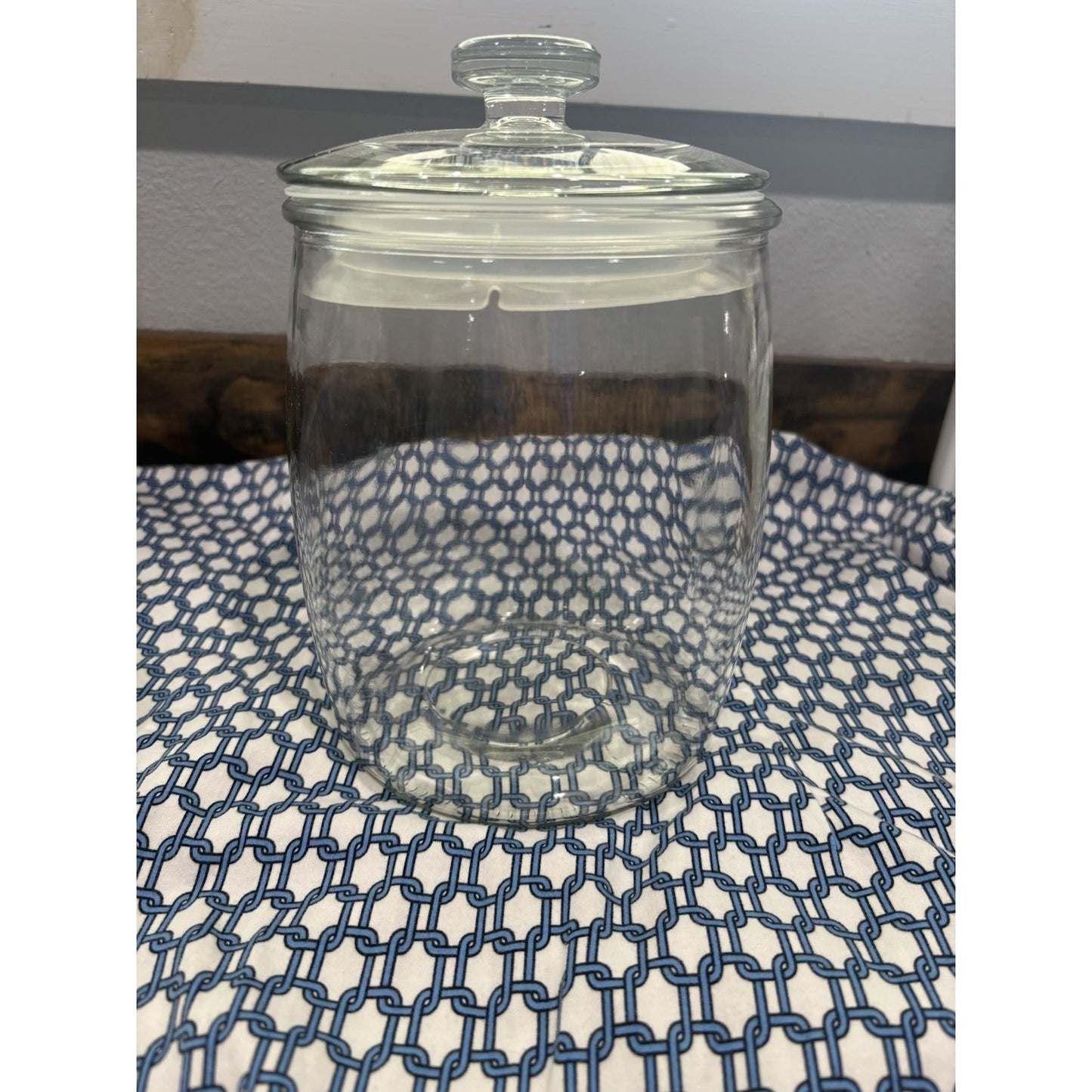 1/2 Gallon Glass Jar Container Wide Mouth Sturdy For Storage 8.5 In by 5.5 In