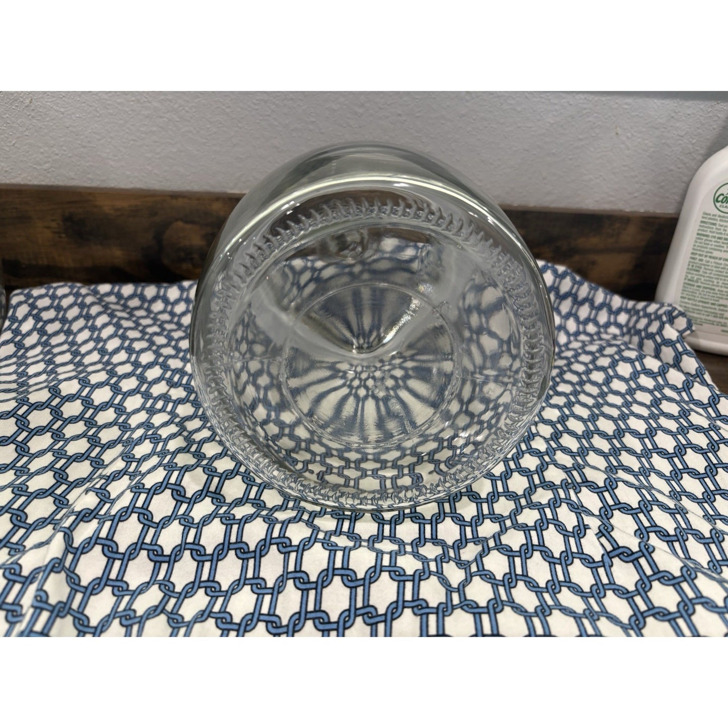 1/2 Gallon Glass Jar Container Wide Mouth Sturdy For Storage 8.5 In by 5.5 In