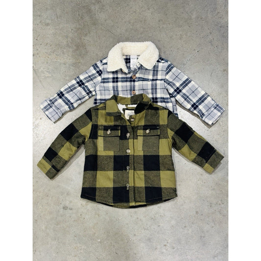 Lot Of 2 Baby Boy Flannel shirts Outdoor Kids And Carters Size 12M