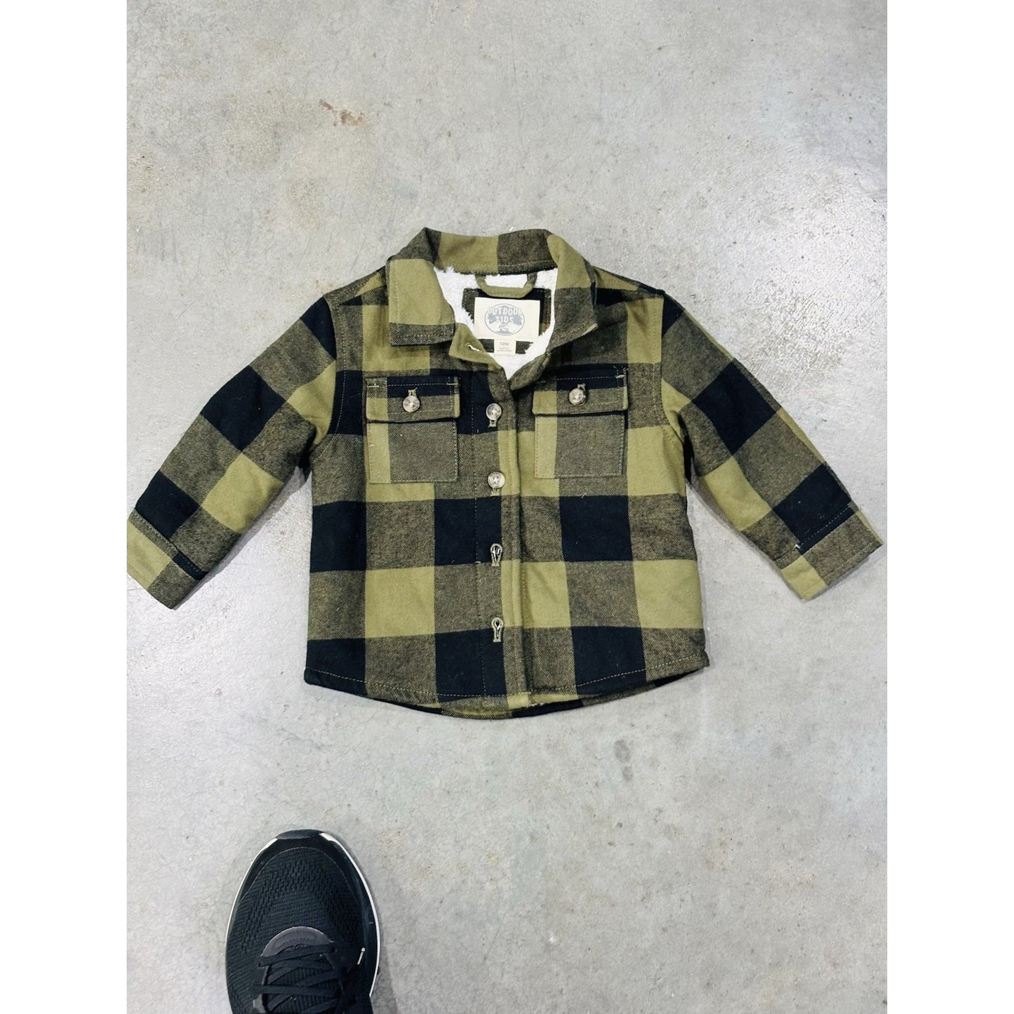 Lot Of 2 Baby Boy Flannel shirts Outdoor Kids And Carters Size 12M