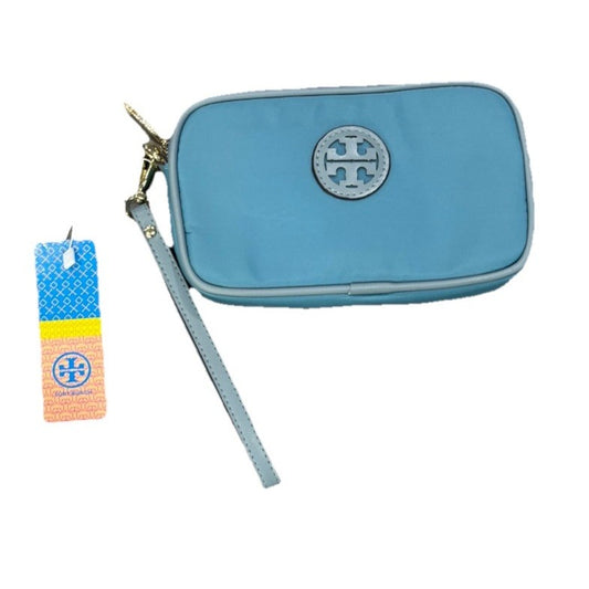 Tory Burch Satin Wristlet Turquoise NWT