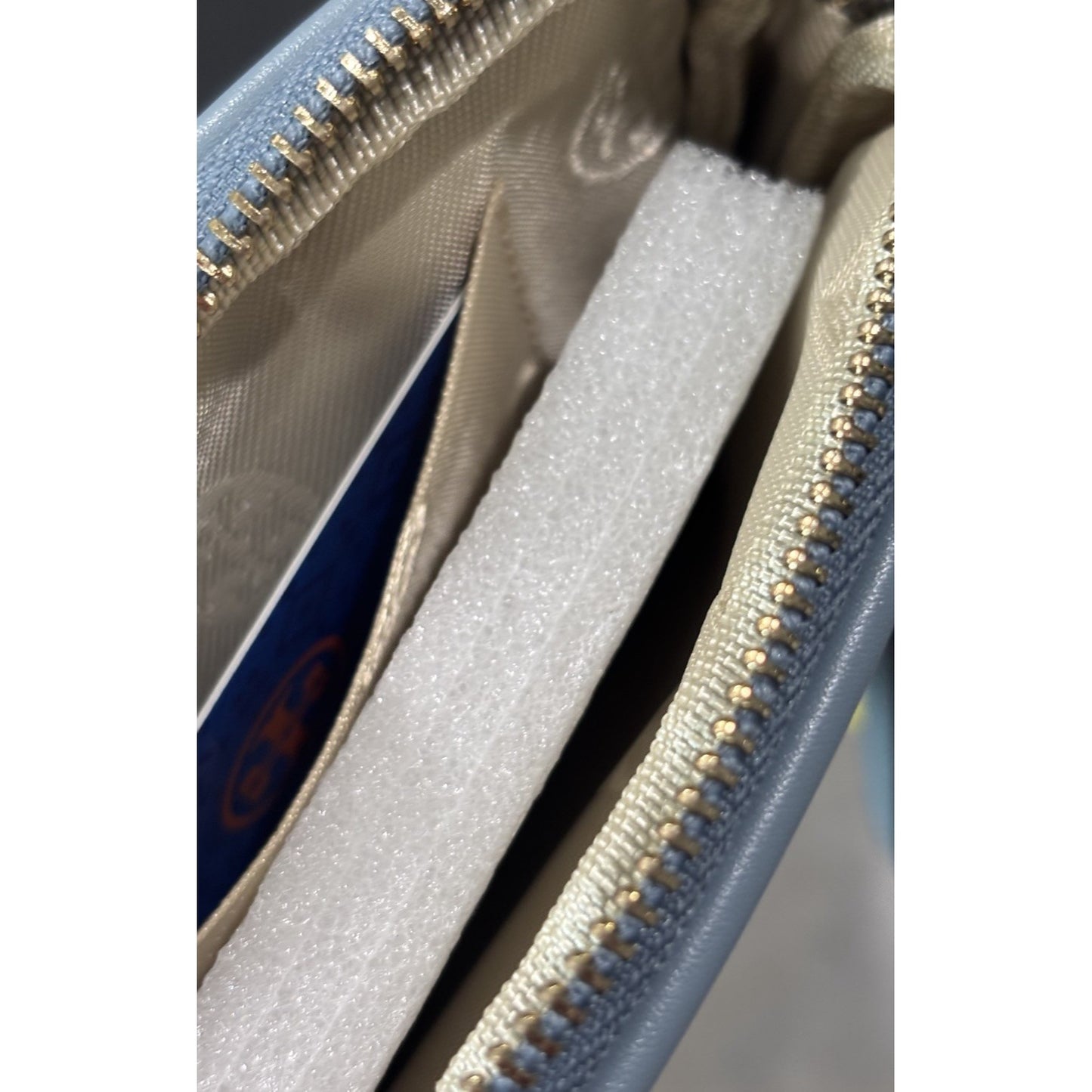 Tory Burch Satin Wristlet Turquoise NWT