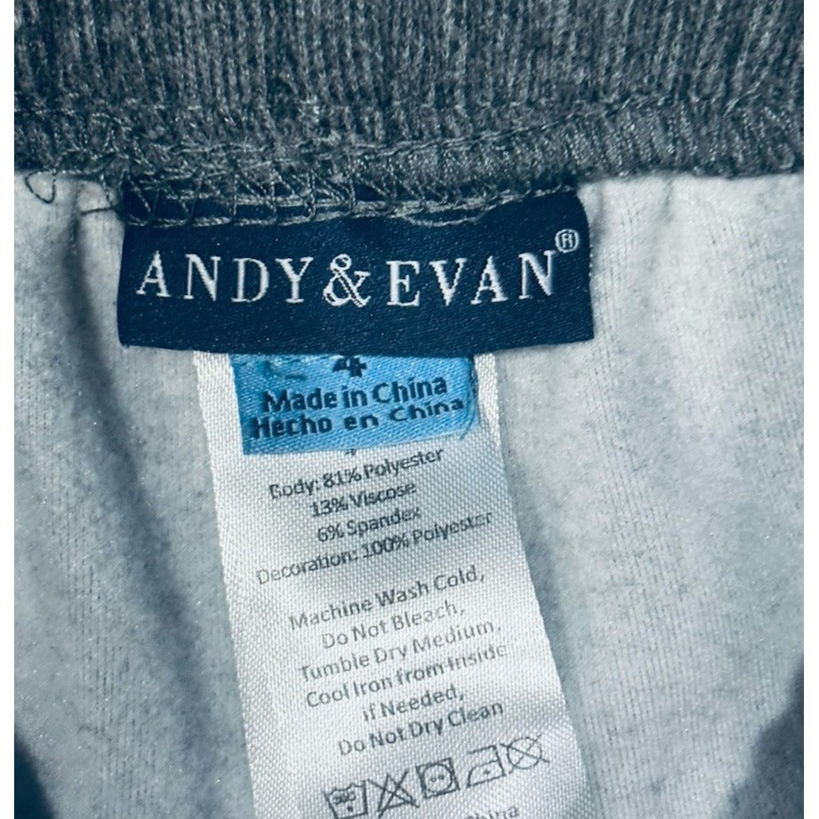Andy & Evan Boys Joggers Size 4 Gray