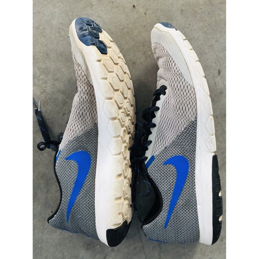 Nike Men’s Sneakers Size 11, Gray/Blue, Tie, Mesh