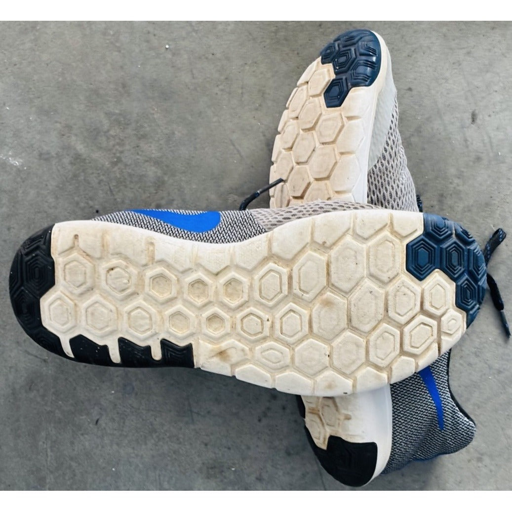 Nike Men’s Sneakers Size 11, Gray/Blue, Tie, Mesh