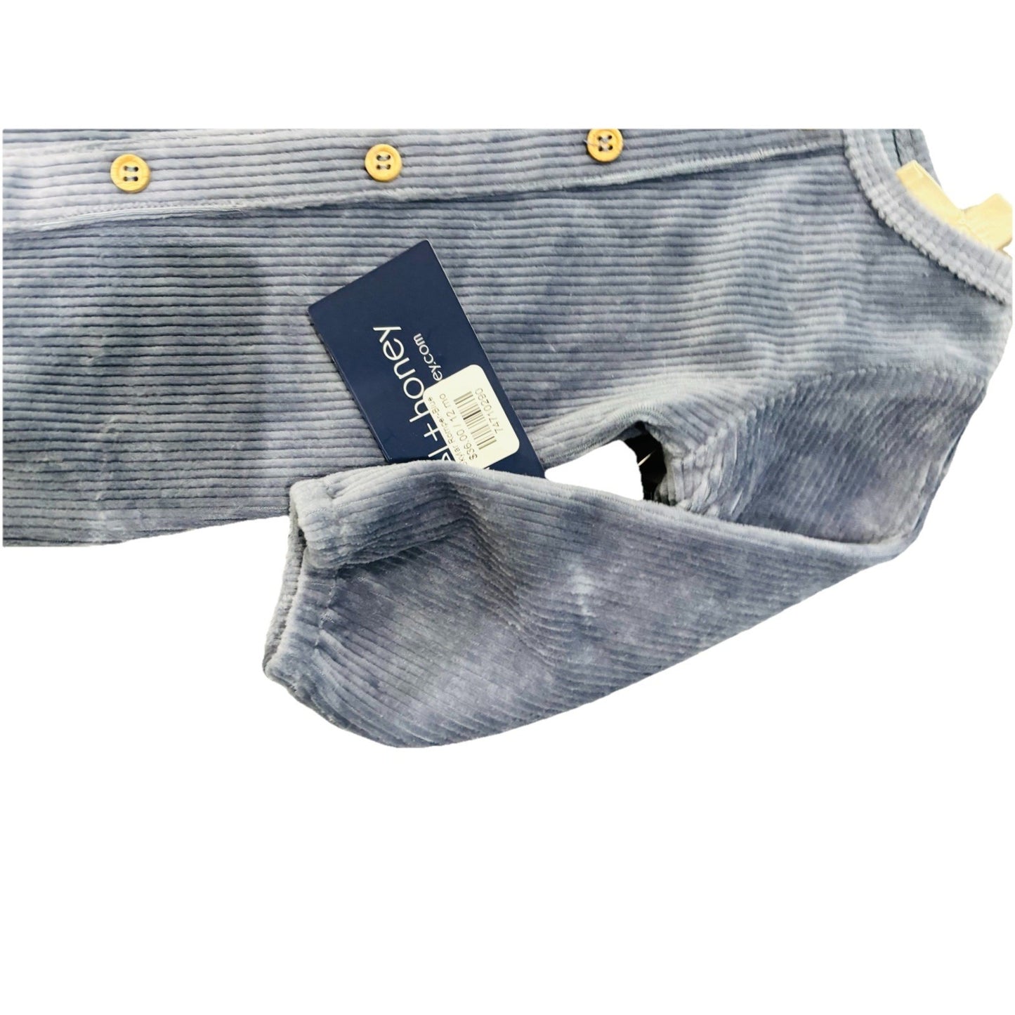 NWT Mabel + Honey Skylar Brothers Soft Blue Romper Baby Boy Size 12m