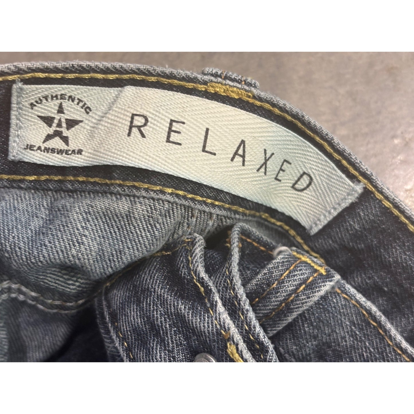 Arizona Mens Relaxed Fit Jeans 44x30 Blue Denim 100% Cotton Authentic Jeanswear