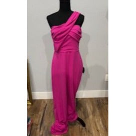 One-Shoulder Fuchsia Pink Long Jumpsuit By Lulus
